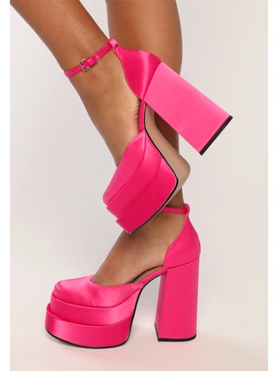 Steve Madden Shoes - Steve Madden | Pink Satin Charlize Heels